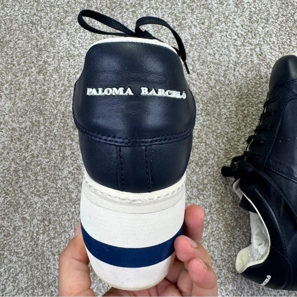 Paloma Barcelo Navy Platform Agen Sneakers Womens Size 41 - Picture 3 of 8